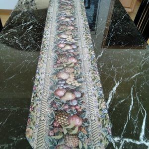 NWT - Fruit  Stripe Tapesty Table Runner